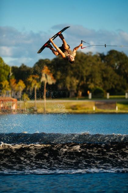 Image of "The Tantrum" wakeboarding trick. 