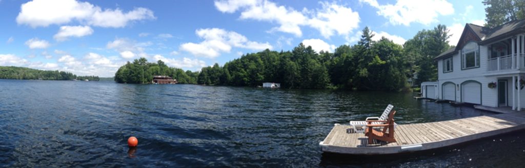 A Canadian cottage on the water.