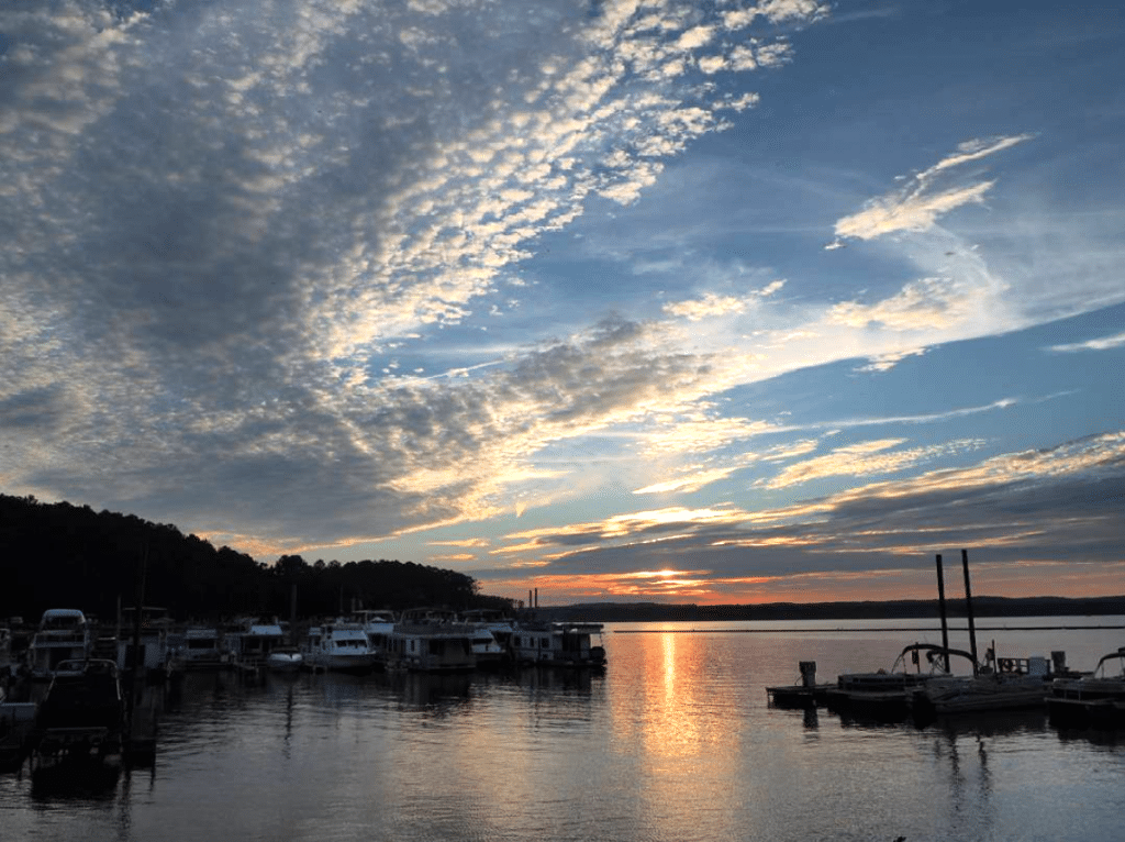 Evening view of North Carolina's Jordan Lake