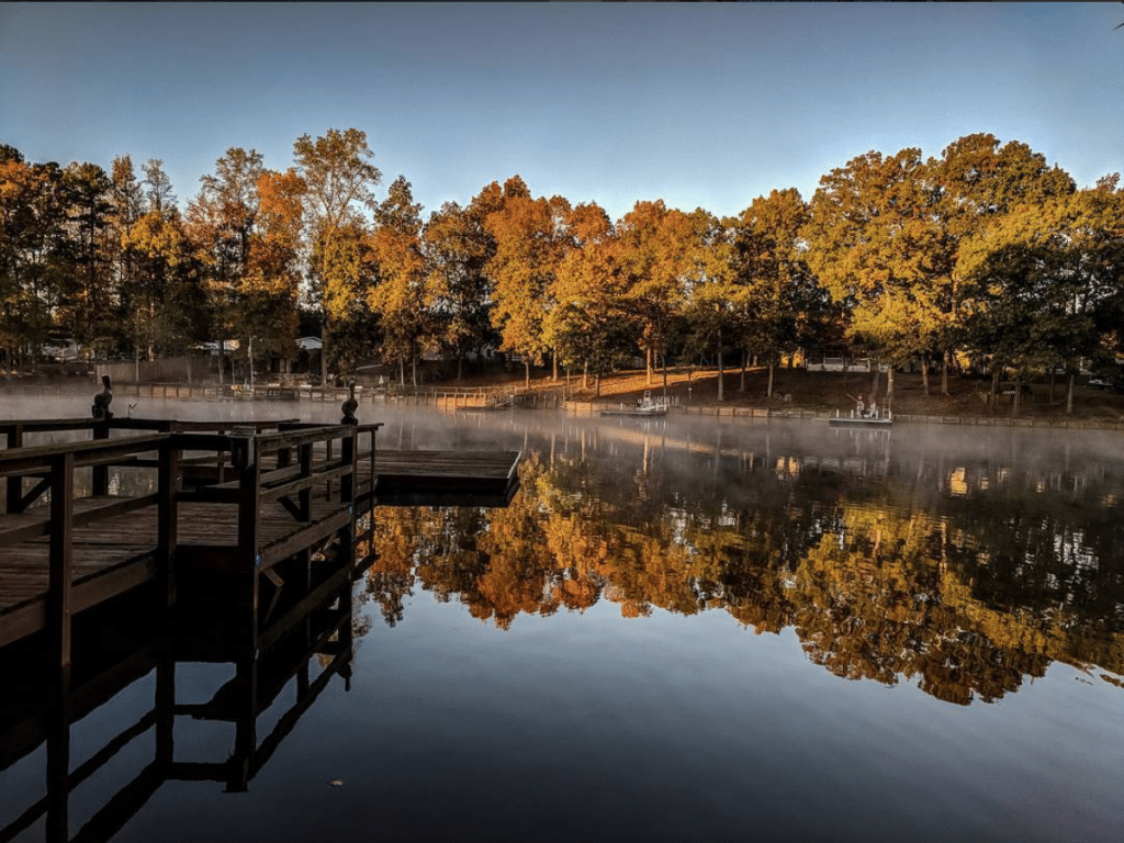 High Rock Lake, boating in North Carolina concept. 