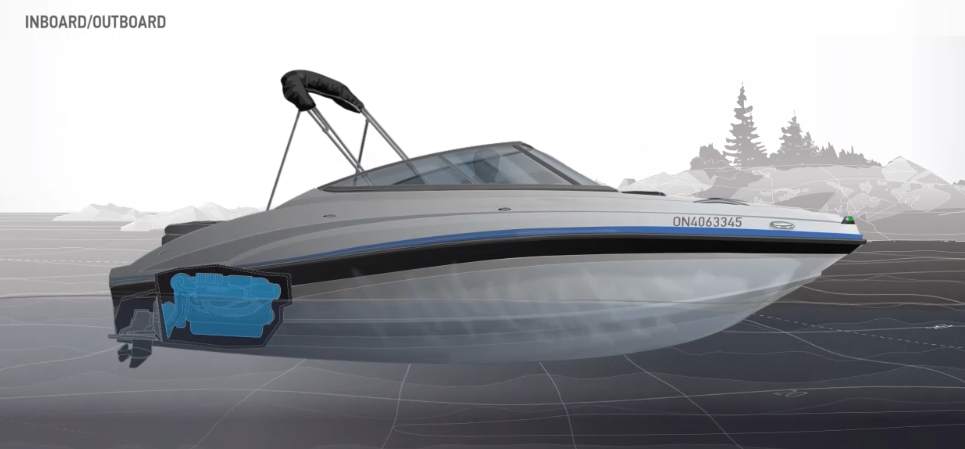 An illustration to winterize a boat's stern drive engine