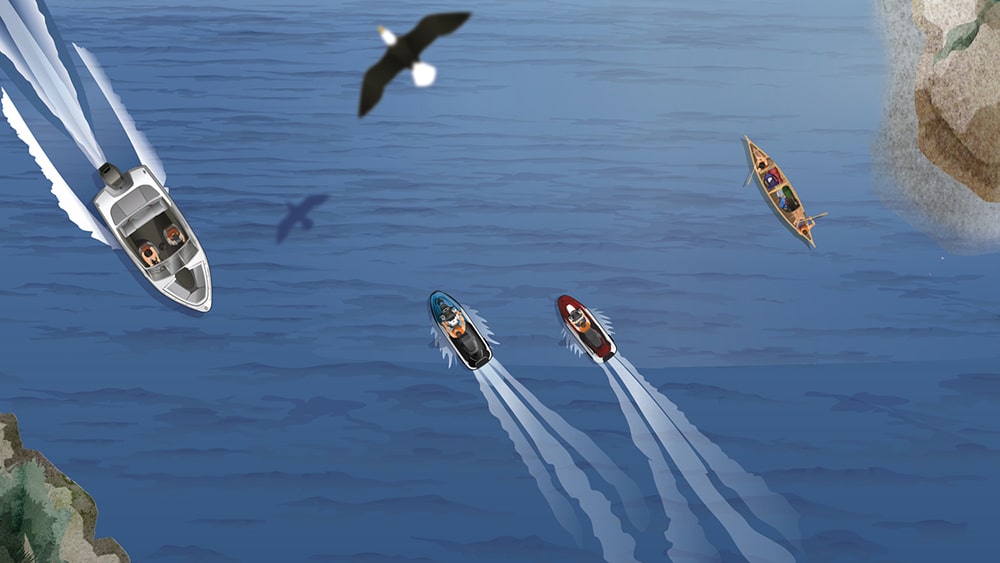 Heavy Boat Traffic