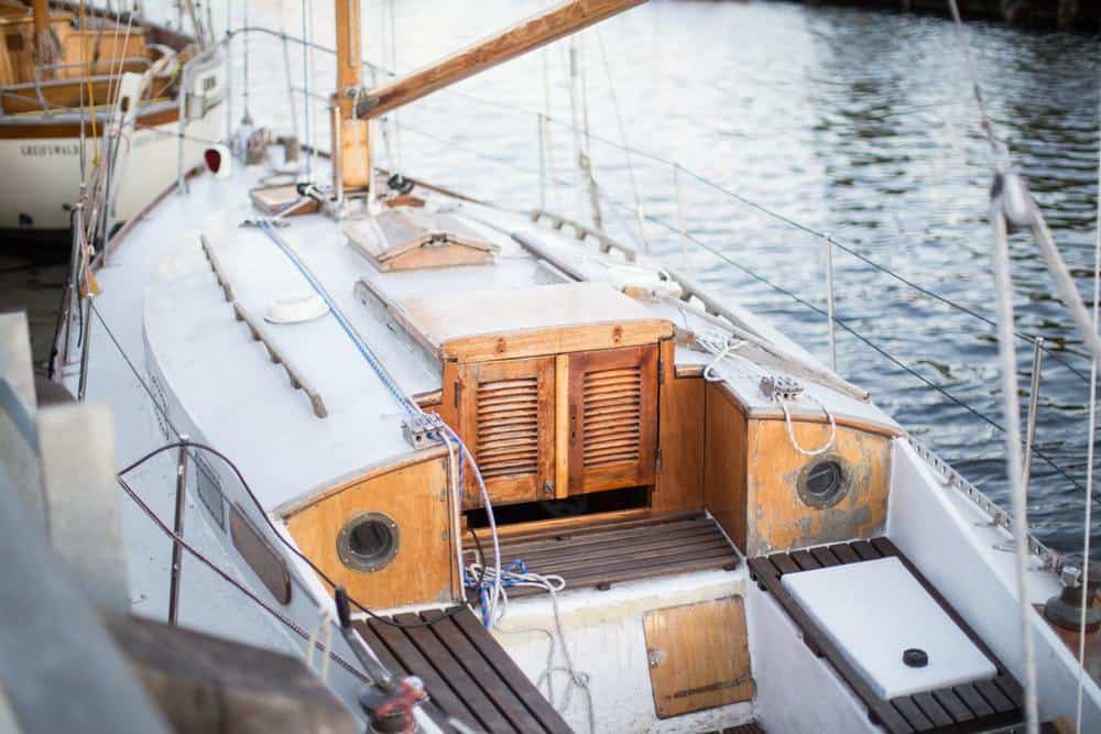A sailboat on the water, water activities in New York concept. 