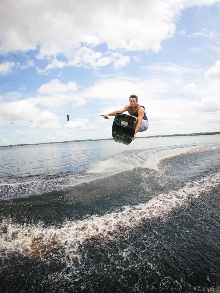 Picture of man wakeboarding