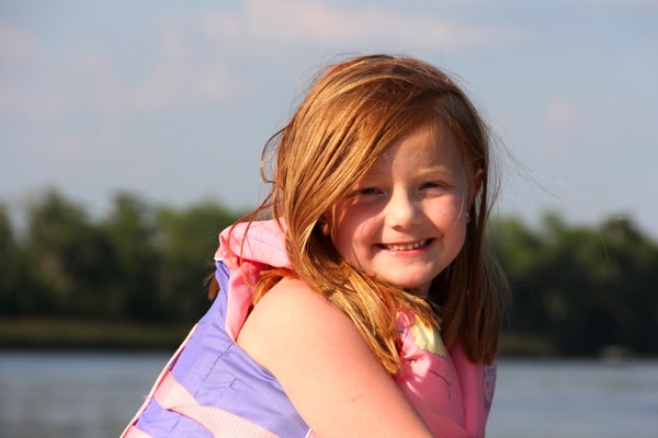 Young Girl Boating