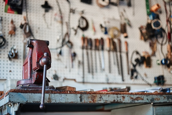 A shop ready for boat servicing.