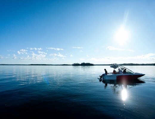 Boat on the middle of the lake