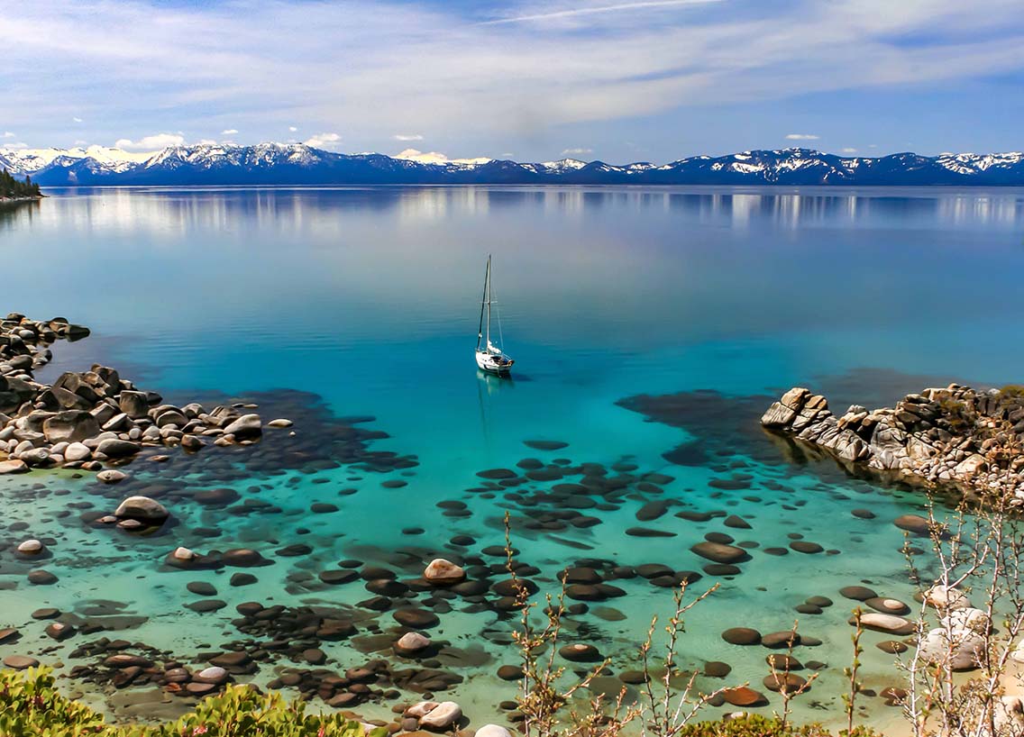 Boat on Lake Tahoe