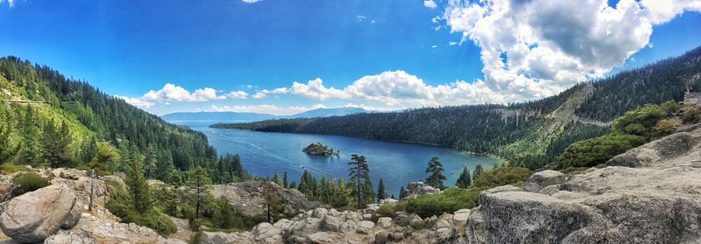 Emerald Bay, Lake Tahoe, boating the lake concept.