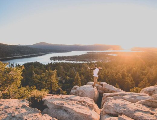 Big Bear Lake from the mountains