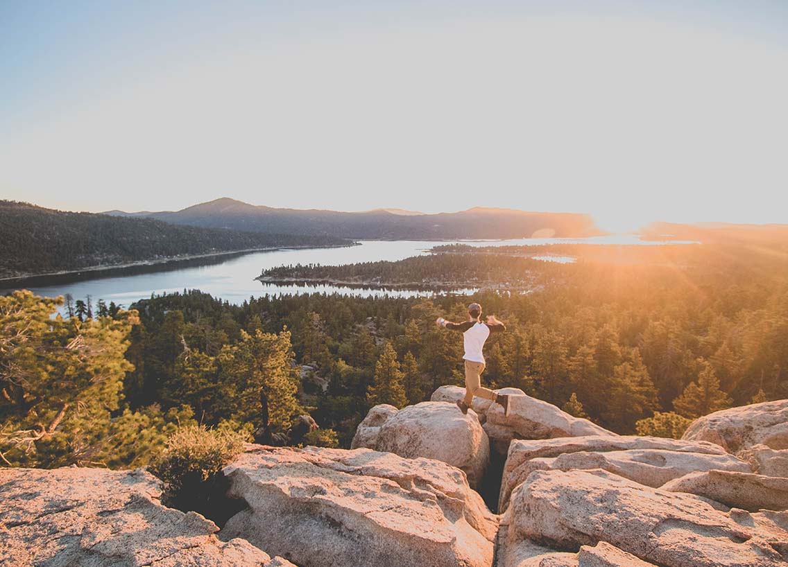 Big Bear Lake from the mountains