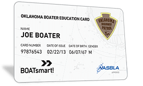 Oklahoma Boater Education Card