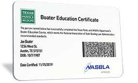 BOATsmart! Texas Boater Education Certificate