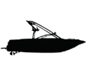 bowrider boat silhouette icon
