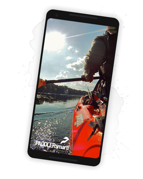 a mobile phone with an image of a wake boarder and friends