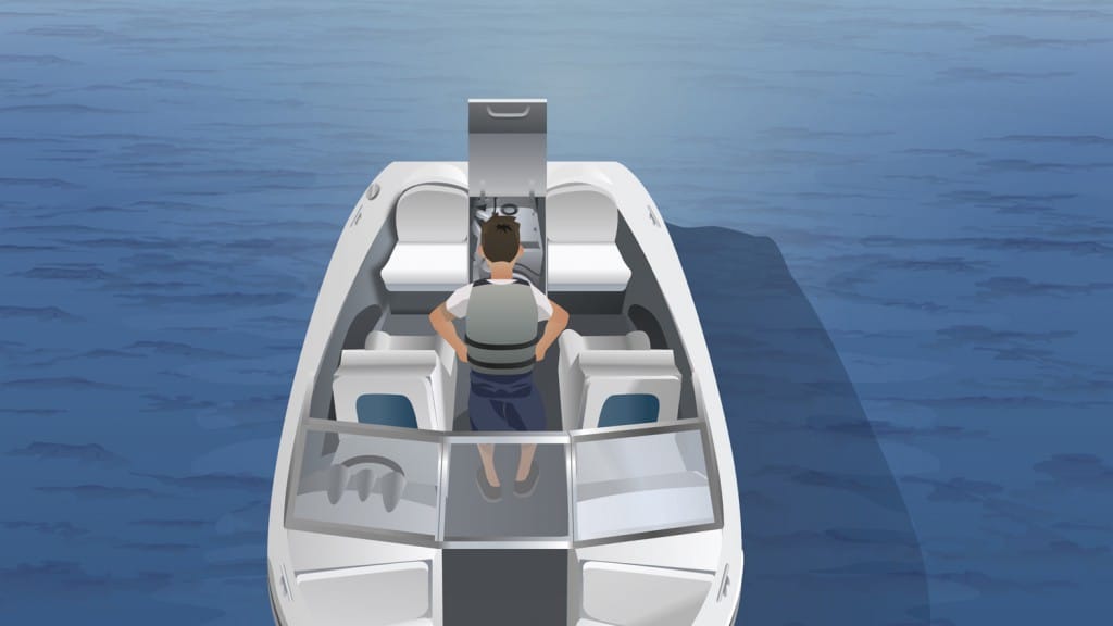 Boater Checking the Engine of his Boat