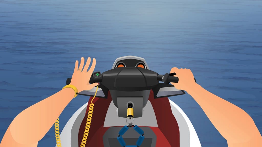 Stopping a personal watercraft