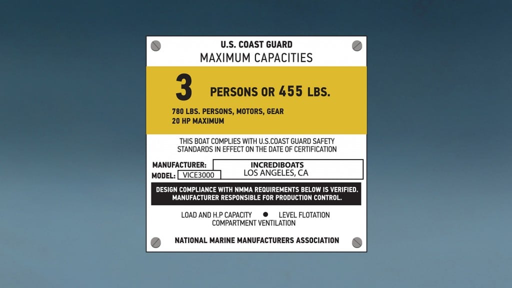 Boat Capacity Plate