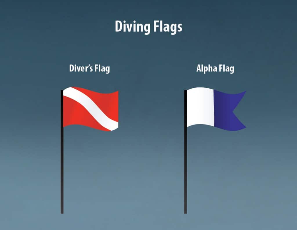 Diver's Flag and Alpha Flag