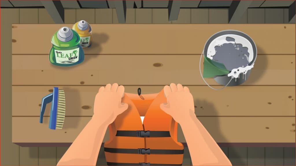 Cleaning and maintaining your lifejacket
