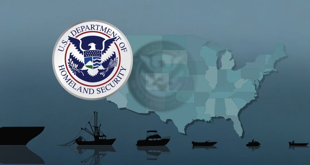 US department of Homeland Security logo and map of the United States